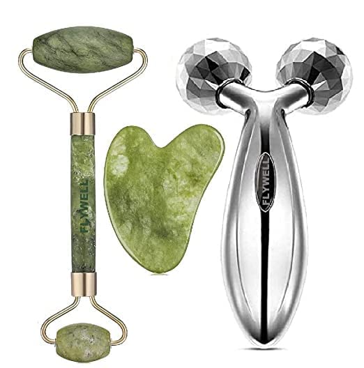 Manual Non-Electric 3D Face & Body Jade Roller Massager
