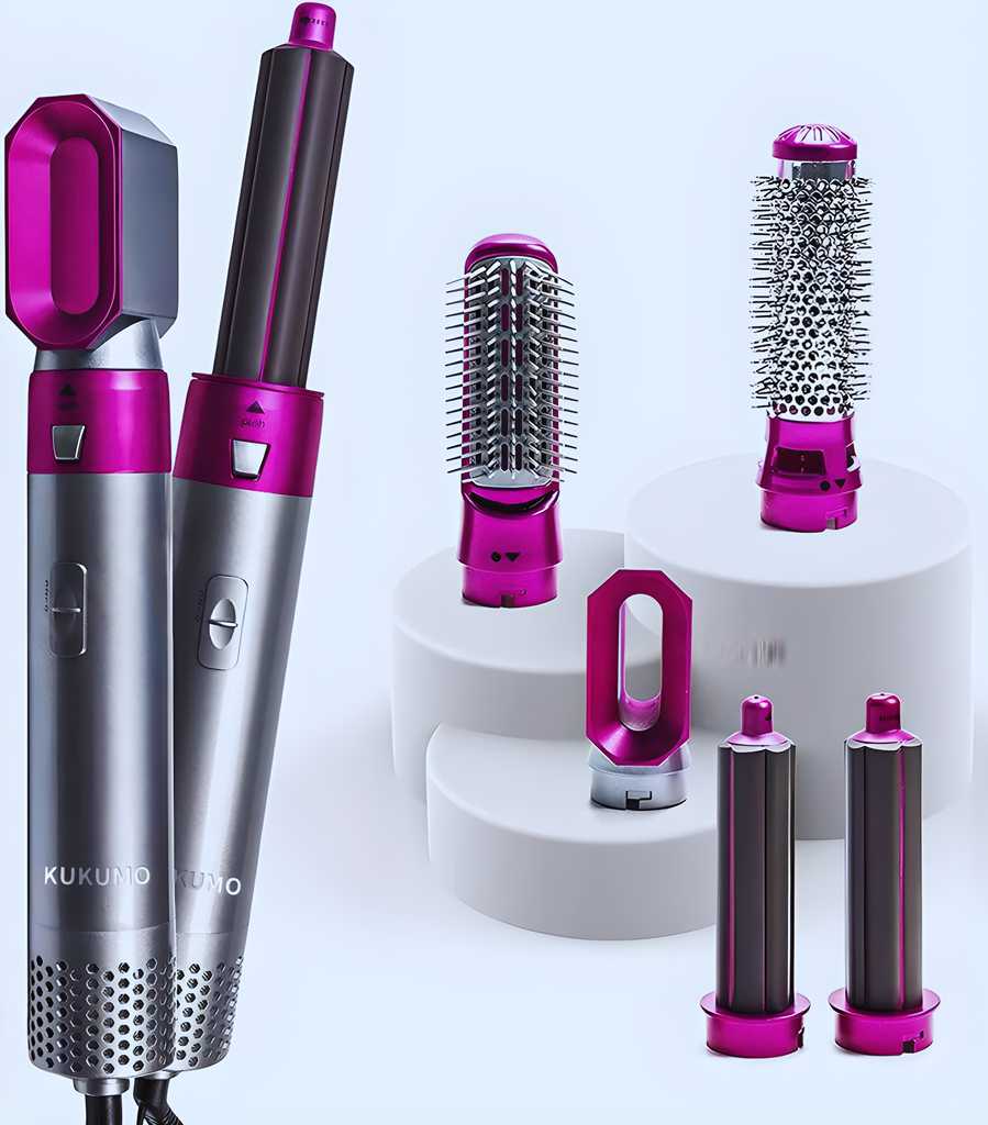 5-in-1 Multifunctional Hair Dryer & Styling Tool – Detachable Hot Air Comb with Negative Ion Hair Curler
