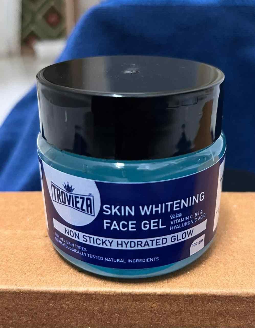 Trovieza Skin Brightening Face Gel with Vitamin C, B5 & Hyaluronic Acid – Hydrating & Non-Sticky (100g)