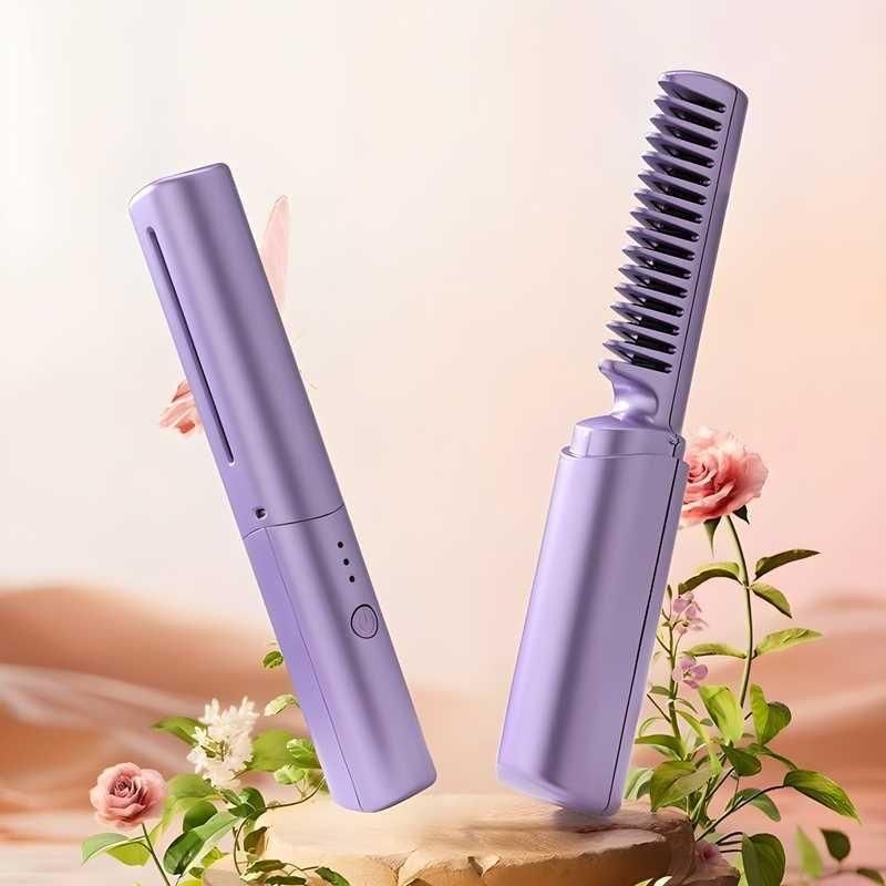 Meneflix Portable Mini Cordless & Rechargeable Hair Straightener – Travel-Friendly