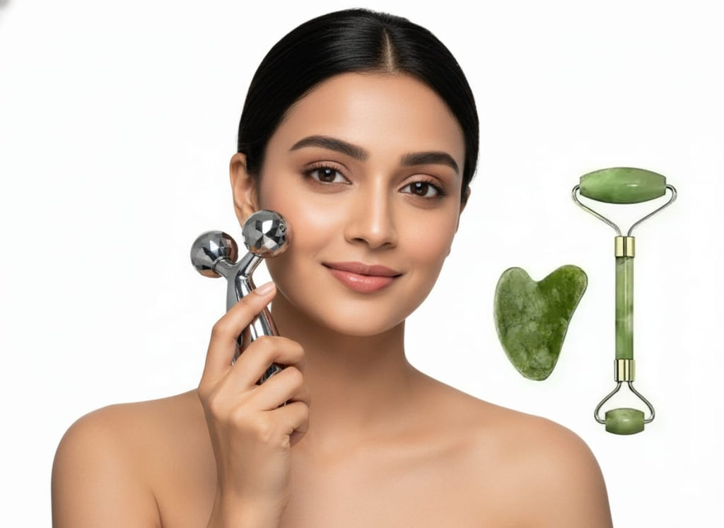 Manual Non-Electric 3D Face & Body Jade Roller Massager