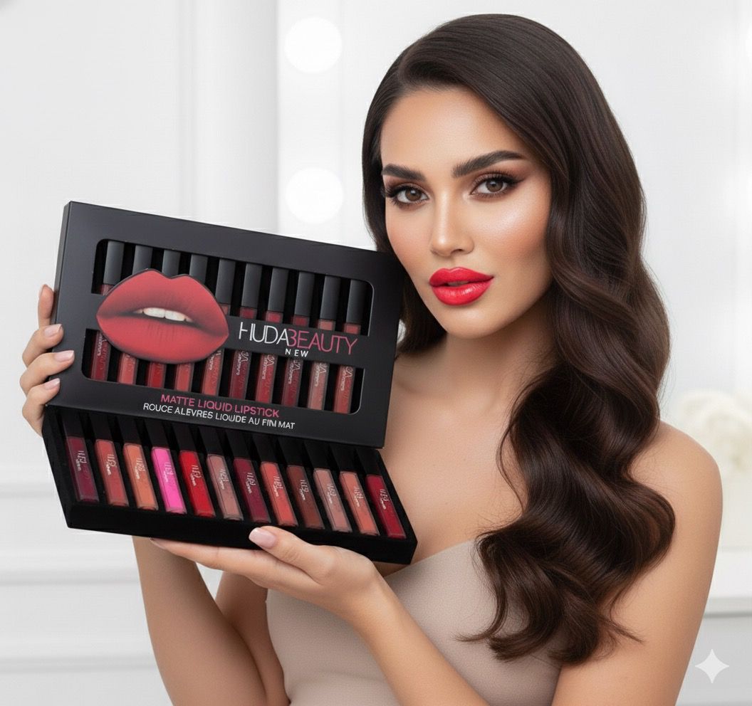 Huda Beauty Matte Finishing Lipstick ( Pack of 12 )