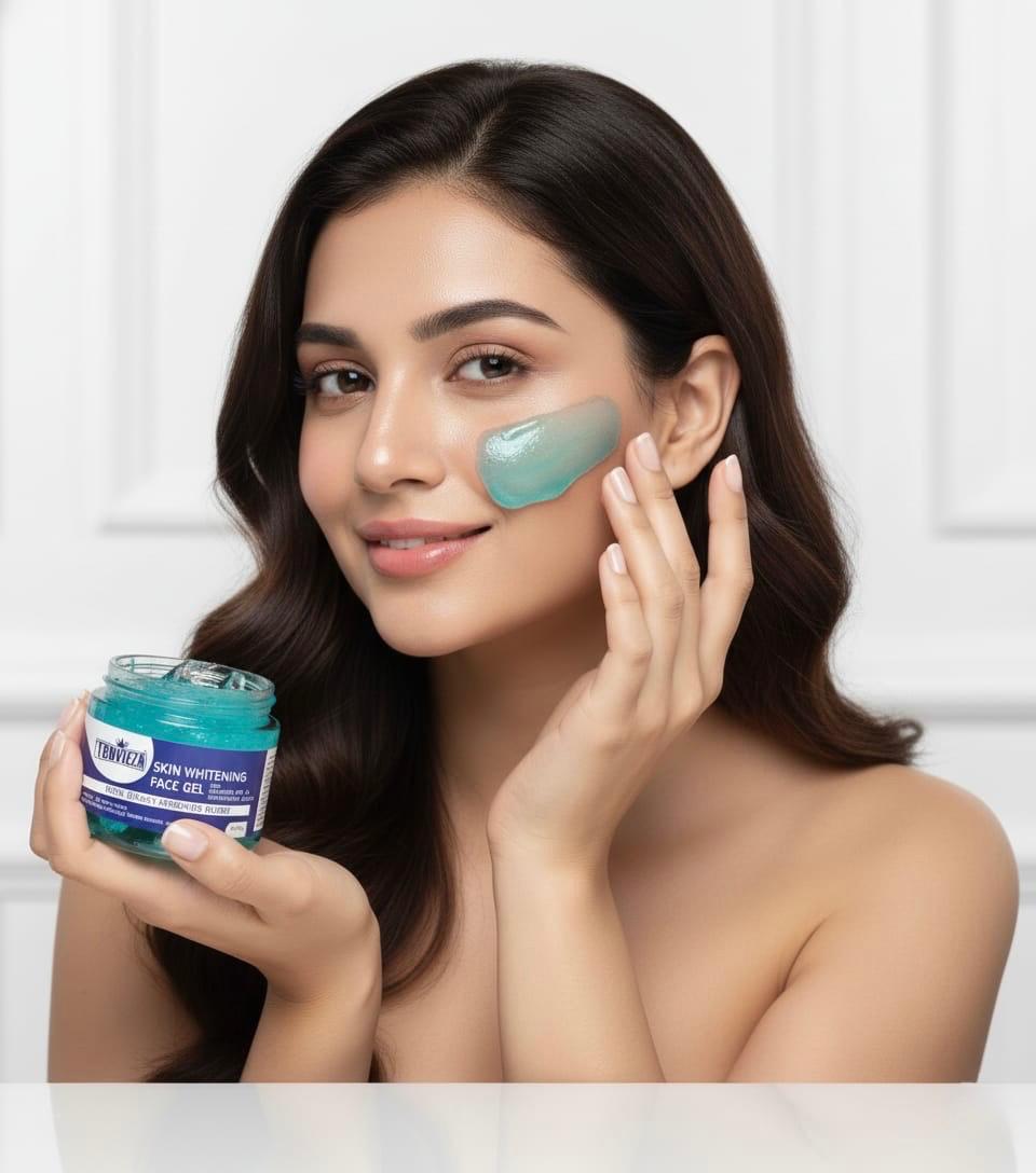 Trovieza Skin Brightening Face Gel with Vitamin C, B5 & Hyaluronic Acid – Hydrating & Non-Sticky (100g)