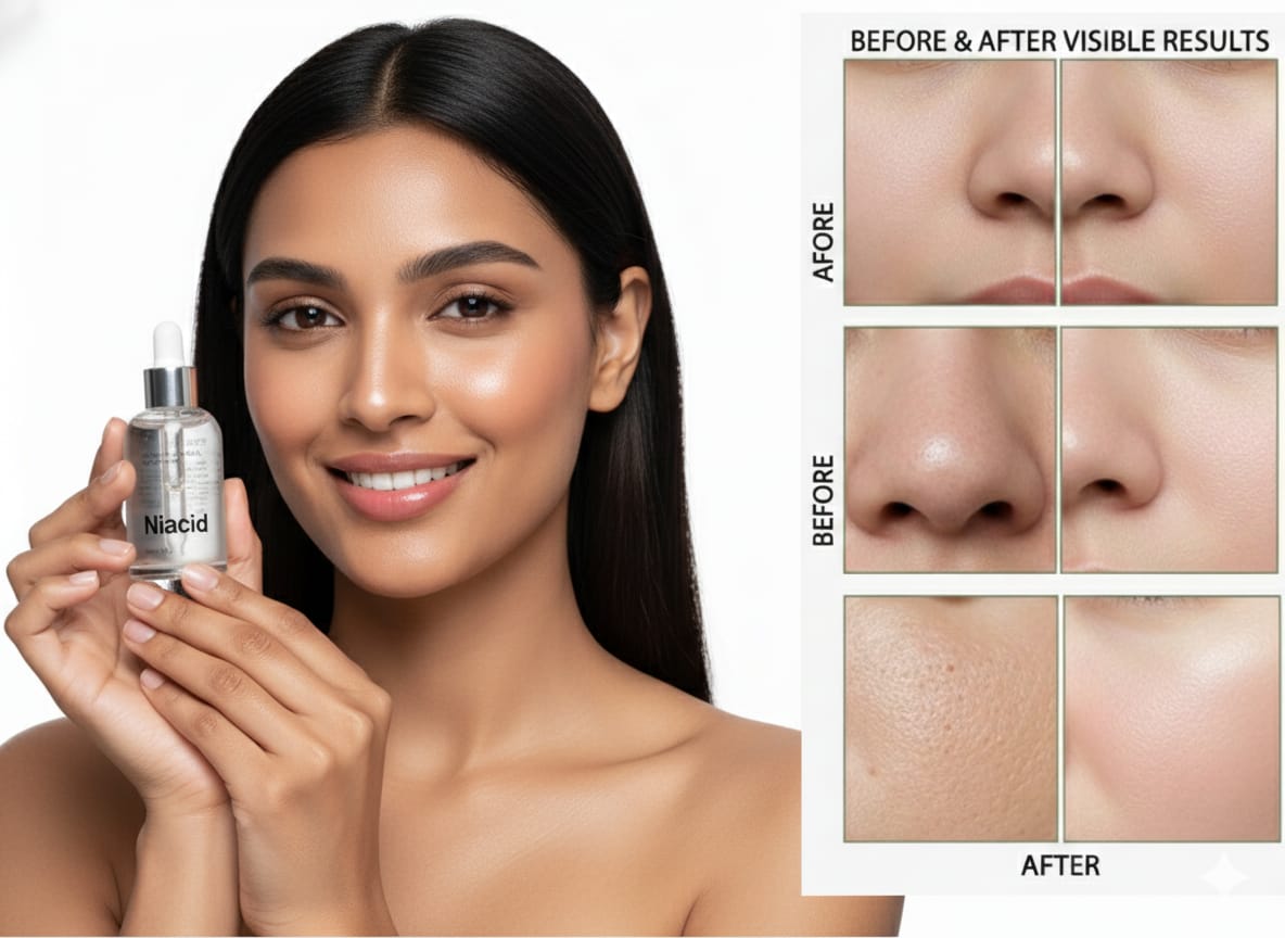 Buy 1 Get 1 – Niacid Face Serum for Glowing Skin (30ml Each)