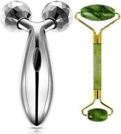 Manual Non-Electric 3D Face & Body Jade Roller Massager
